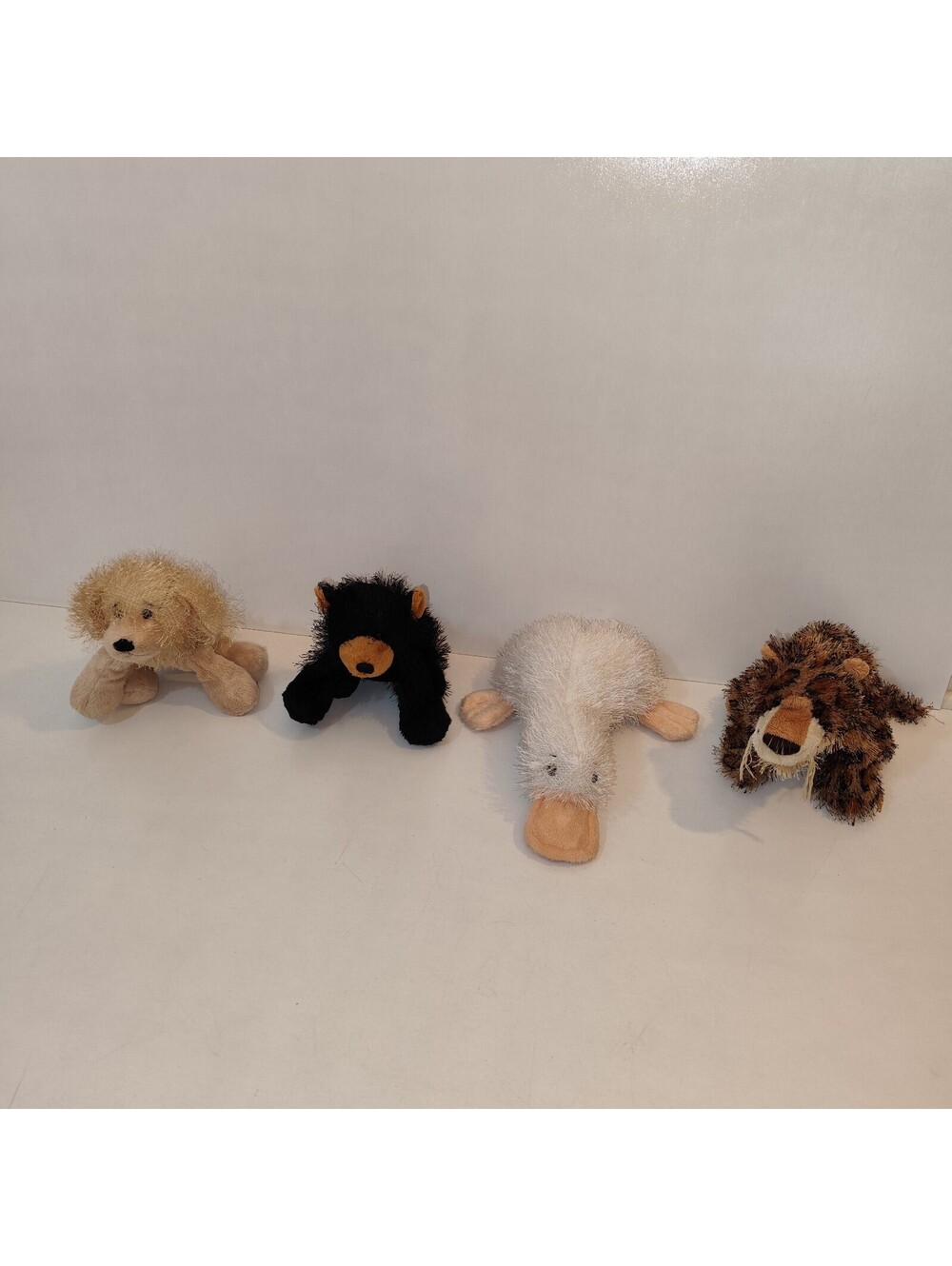 Lot of 4 GANZ Webkinz Plush -Leopard,Googles,Black Bear,Golden Retriever [COPY]